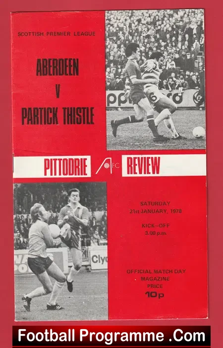 Aberdeen v Partick Thistle 1978