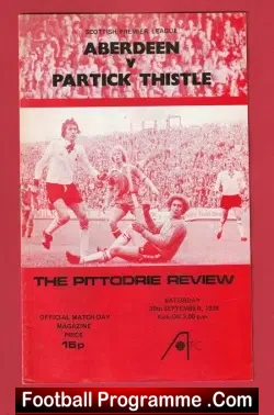 Aberdeen v Partick Thistle 1978 – Sir Alex Ferguson First Season