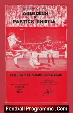 Aberdeen v Partick Thistle 1979 – Sir Alex Ferguson First Season