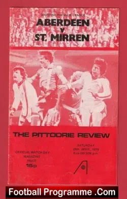 Aberdeen v St Mirren 1979 – Sir Alex Ferguson 1st Season