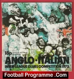 1973 Verona v Manchester United 1973 Anglo Italian Tournament Bobby Charlton Last