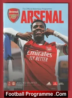Arsenal v Manchester United 2022 - football programme