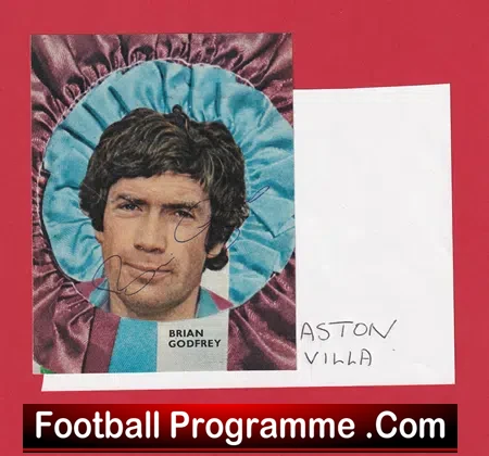 Aston Villa Brian Godfrey Autographed SIGNED Team Pic 1970s