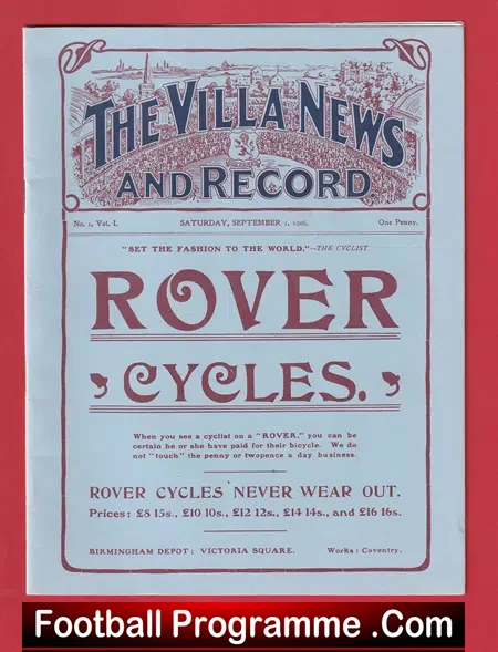 Aston Villa v Blackburn Rovers 1906