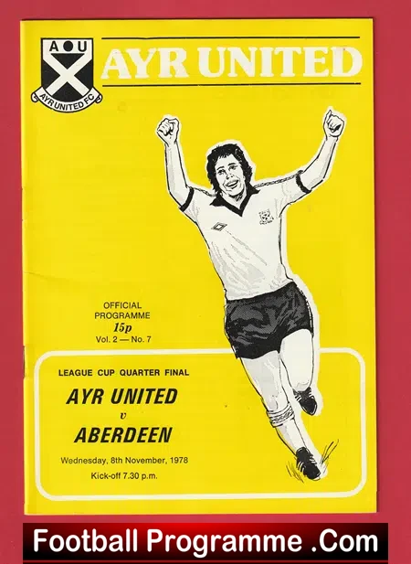 Ayr United v Aberdeen 1978 – Semi Alex Ferguson First Season