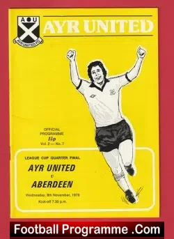 Ayr United v Aberdeen 1978 – Semi Alex Ferguson First Season