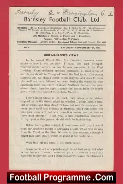 Barnsley v Birmingham City 1946 - 1940s