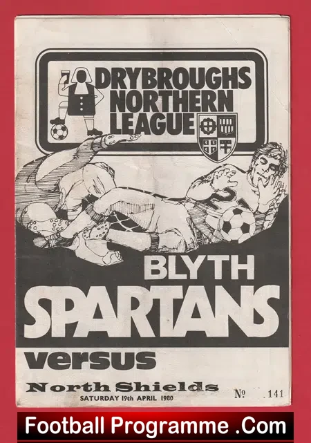 Blyth Spartans v North Shields 1980 – Multi Autographed SIGNED