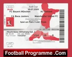 Boca Juniors v Manchester United 2009 – Football Ticket German