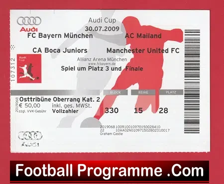 Boca Juniors v Manchester United 2009 – Football Ticket Germany