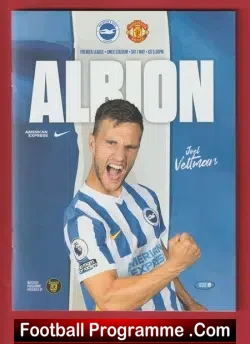 Brighton Hove Albion v Manchester United 2022 - football programme