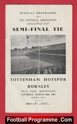 Burnley v Tottenham 1961 – FA Cup Replay Birmingham