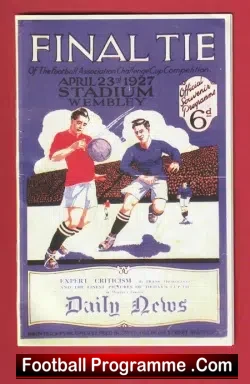 Cardiff City v Arsenal 1927 - FA Cup Final at Wembley - football programme