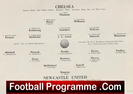Chelsea v Newcastle United 1953 - 1950's