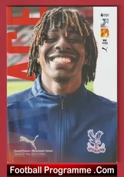 Crystal Palace v Manchester United 2022 - football programme