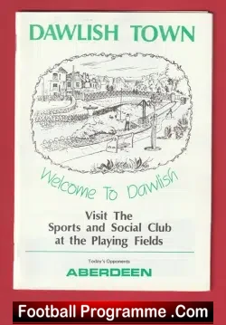 Dawlish Town v Aberdeen 1987