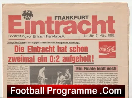Eintracht Frankfurt v Tottenham 1982