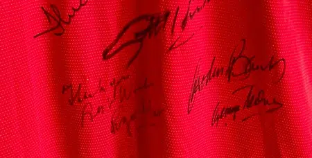England Autographed Signed Football Shirt Charlton Banks Stiles