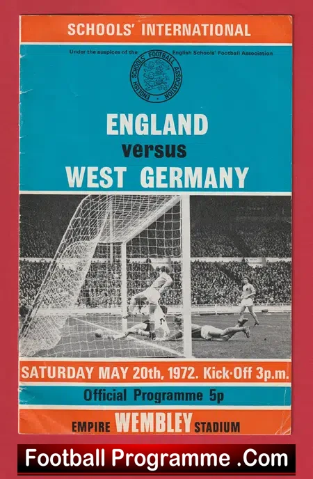 England v Germany 1972 – Schoolboys Match Wembley + Wilkins