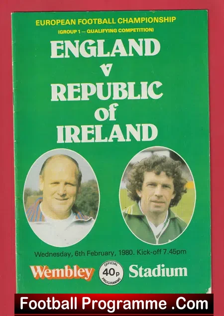 England v Ireland 1980 – Multi Autographed SIGNED Irish Team