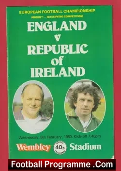 England v Ireland 1980 – Multi Autographed SIGNED Irish Team