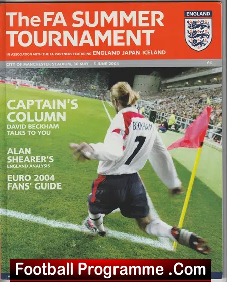 England v Japan 2004 – Multi Autographed SIGNED + Beckham
