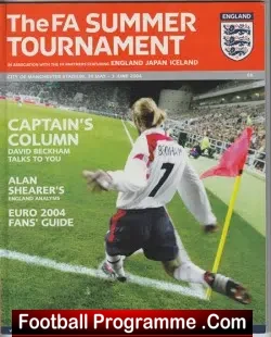 England v Japan 2004 – Multi Autographed SIGNED + Beckham