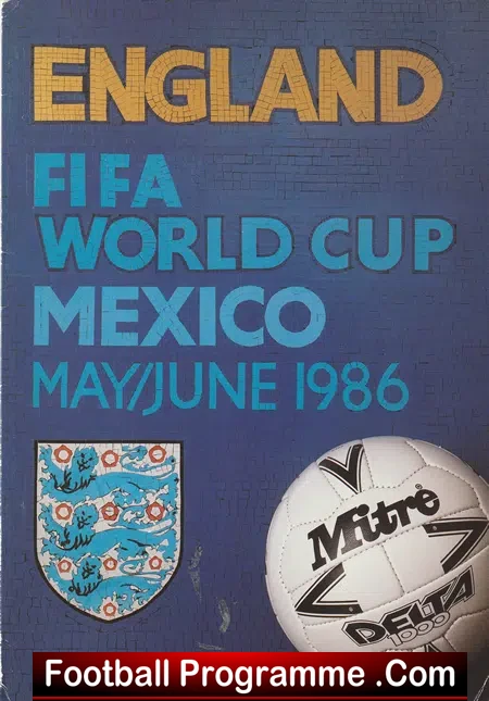 England v Mexico 1986 – Multi Autographed SIGNED + Bobby Robson
