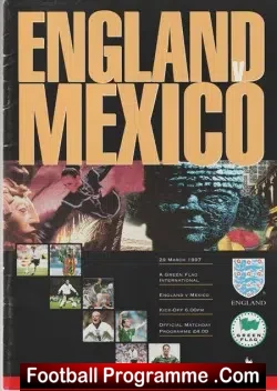England v Mexico 1997 – Multi Autographed SIGNED