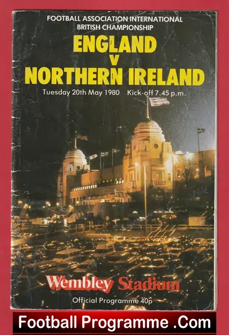 England v Northern Ireland 1980 – Multi Autographed SIGNED