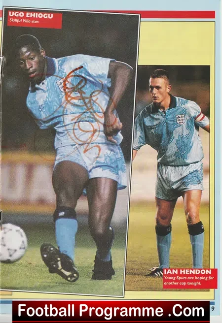 England v Norway 1992 - Multi Autographed SIGNED
