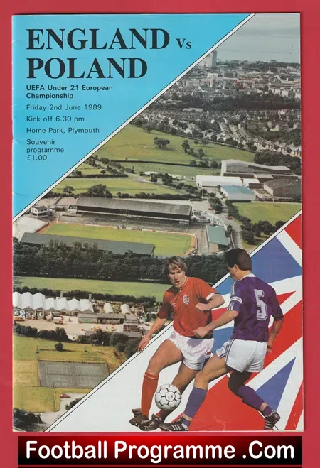 England v Poland 1989 – Multi Autographed SIGNED