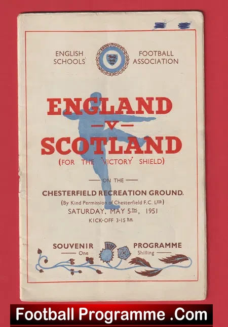 England v Scotland 1951 – Duncan Edwards Dudley Chesterfield