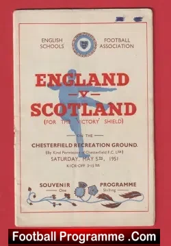 England v Scotland 1951 – Duncan Edwards Dudley Chesterfield