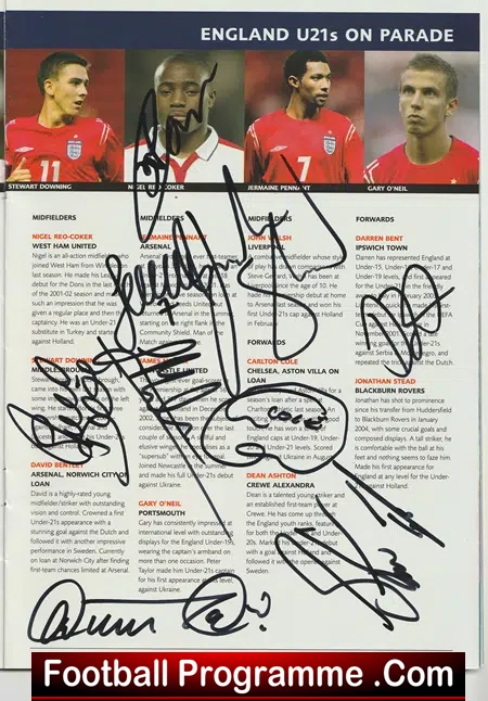 England v Wales 2004 - Multi Autographed SIGNED