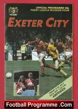 Exeter City v Aberdeen 1987