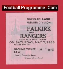 Falkirk v Glasgow Rangers 1988
