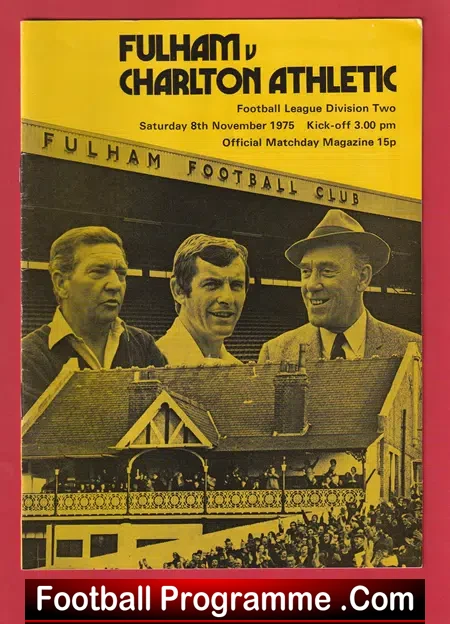 Fulham v Charlton Athletic 1975 - Bobby Moore