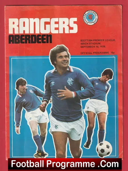 Glasgow Rangers v Aberdeen 1978 – Sir Alex Ferguson Manager