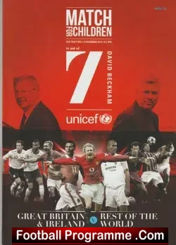 Great Britain & Ireland v Rest Of The World 2015 Unicef Man Utd