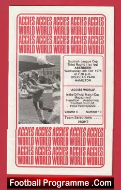 Hamilton Academical v Aberdeen 1978 – Alex Ferguson First Season