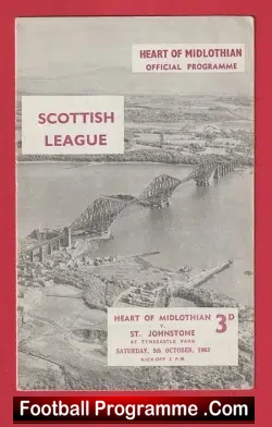 Heart Of Midlothian v St Johnstone 1963 - football programme
