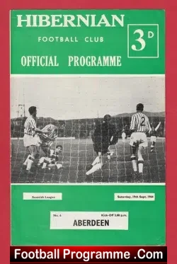 Hibernian Hibs v Aberdeen 1964