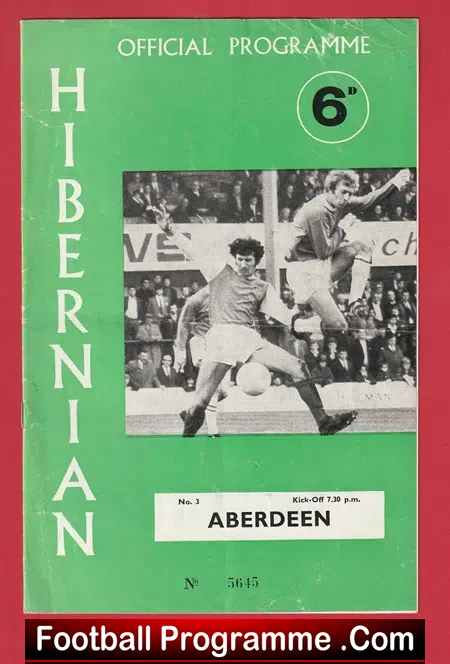 Hibernian Hibs v Aberdeen 1970