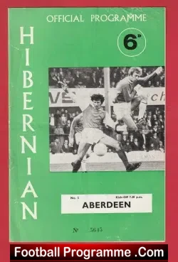 Hibernian Hibs v Aberdeen 1970