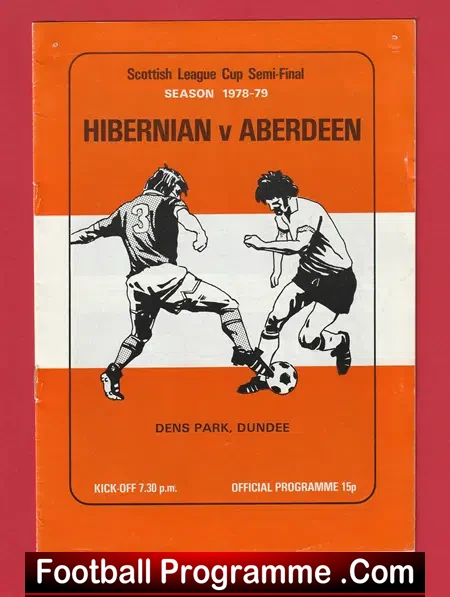 Hibernian Hibs v Aberdeen 1978 – Semi Alex Ferguson First Season