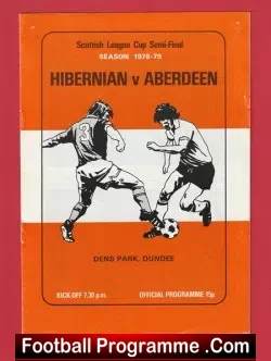 Hibernian Hibs v Aberdeen 1978 – Semi Alex Ferguson First Season