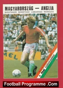 Hungary v England 1988 - Multi Autographed SIGNED - football programme