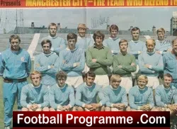 Manchester City Football Club 1970s Multi Autographed SIGNED - football programme