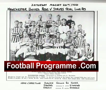 Manchester United Football Club Team Squad Picture 1910 – 1911